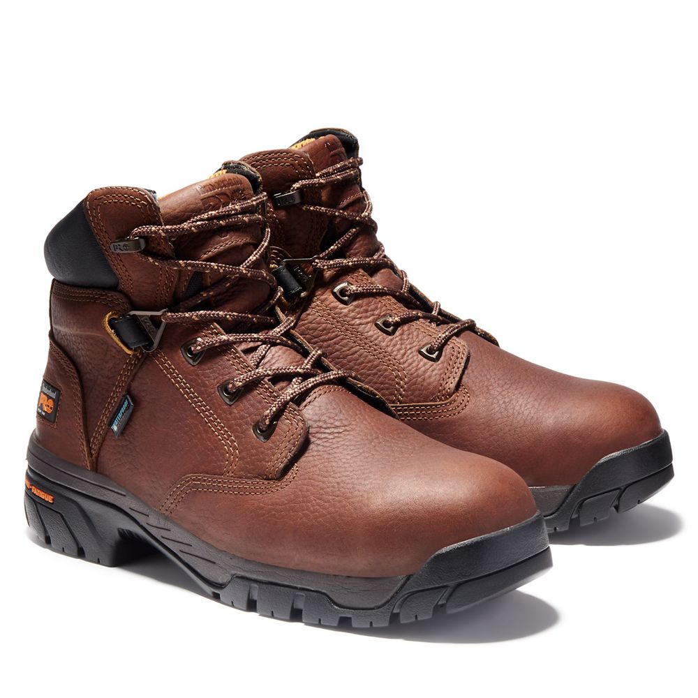 Botas de Trabajo Masculino - Timberland Pro® Helix 6\" Alloy Toe - AXLBR9837 - Marrom